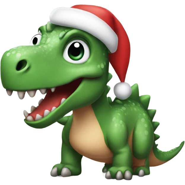 Christmas dinosaur  emoji