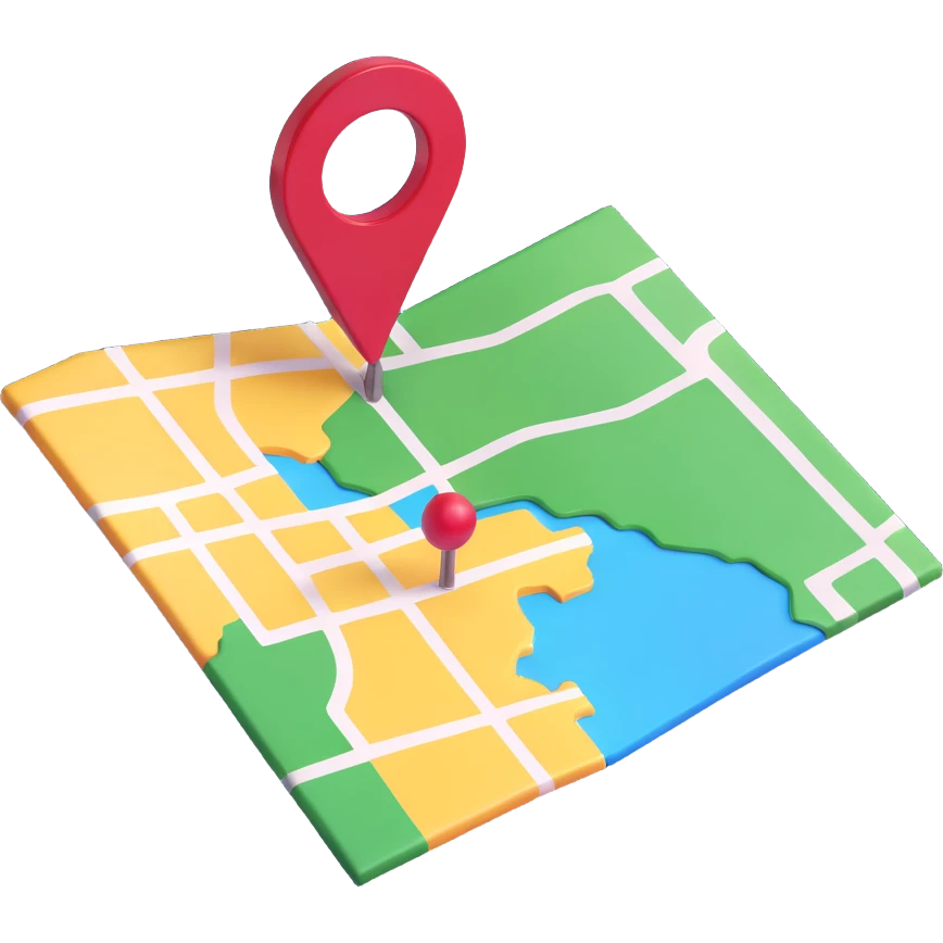 shiny and modern 3D emoji style map pin emoji