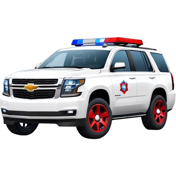 Emergency Response SUV - Chevrolet Tahoe (Model Year: 2021) (Iconic colour: White with red/blue sirens) emoji