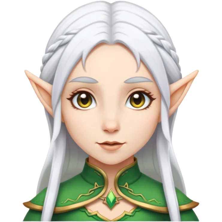 Female elf with white hair emoji