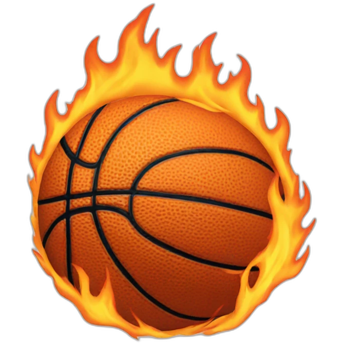 basketball on fire emoji