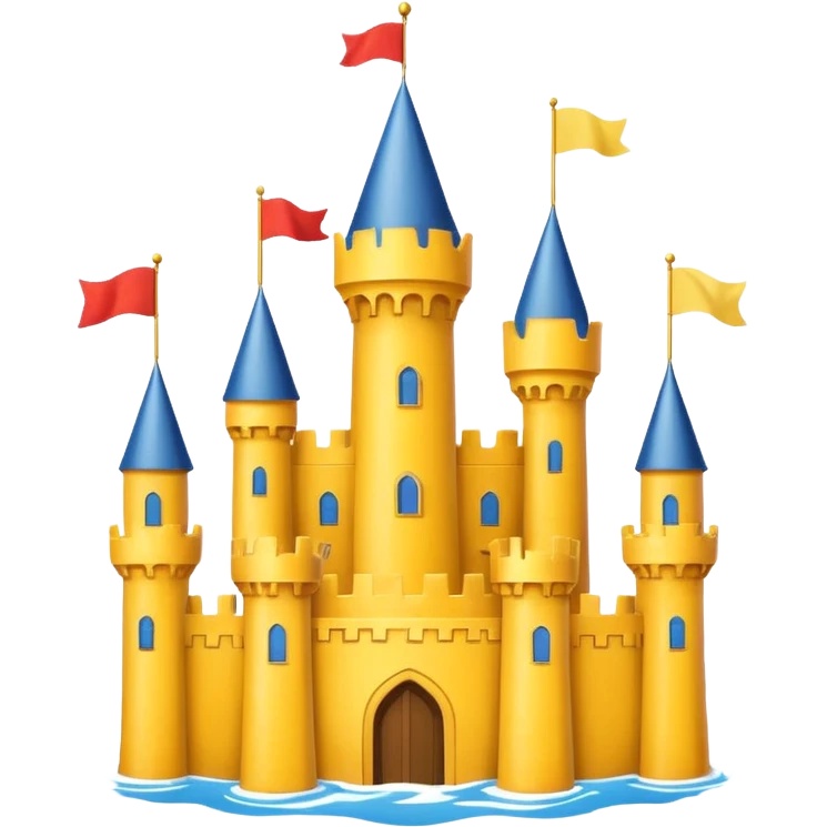 cloud yellow castle emoji