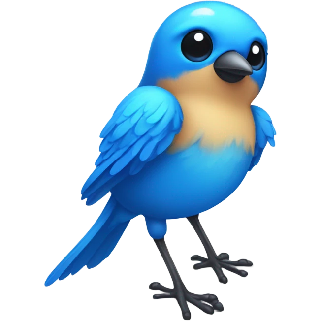 Blue bird emoji