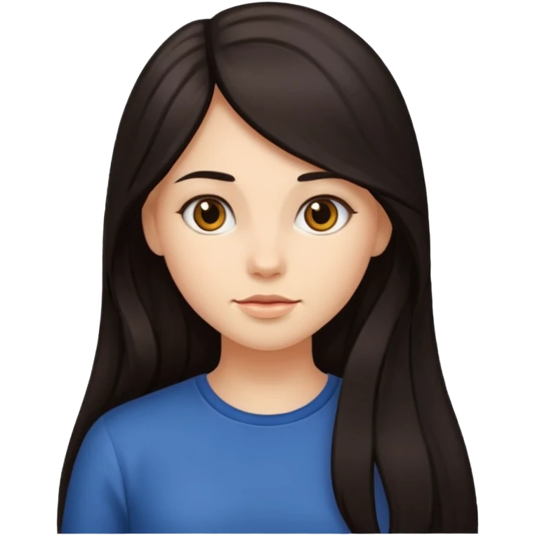 Девушка с длинными густыми волосами  emoji
