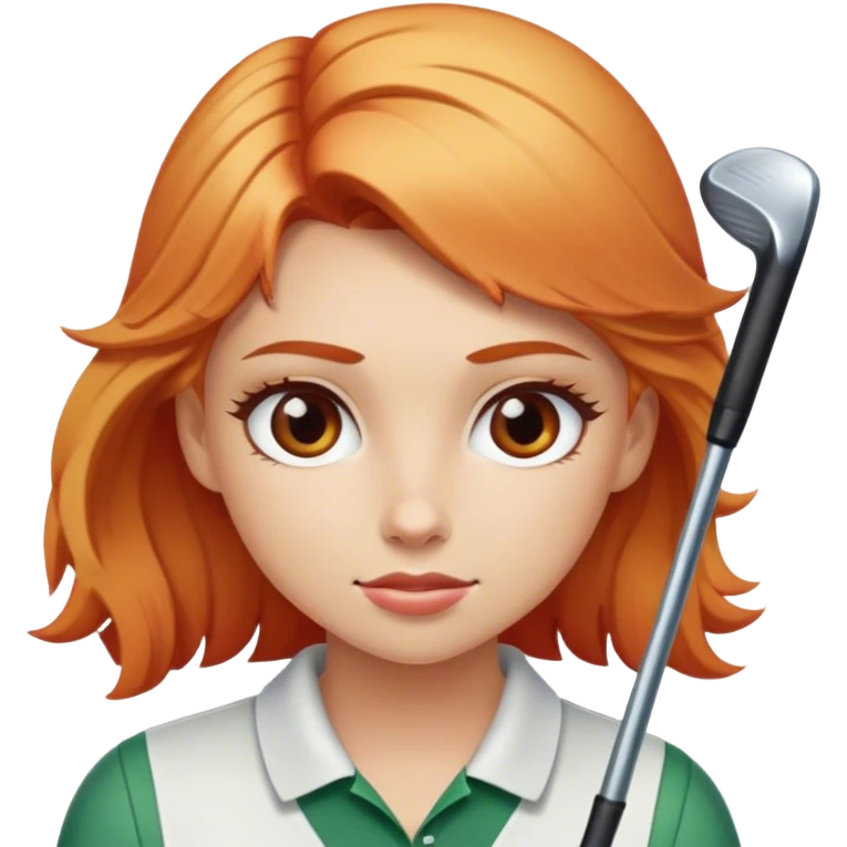 Blonde and red Girls golfer  emoji