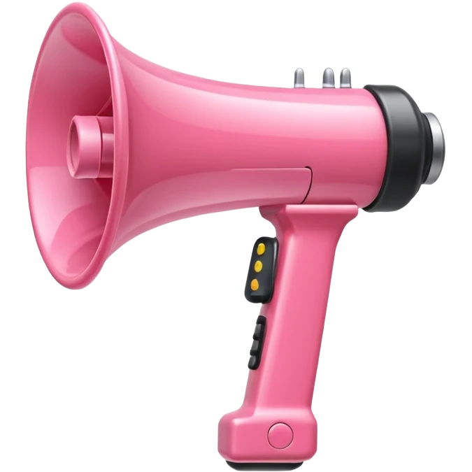 crée moi un mégaphone de couleur rose  emoji