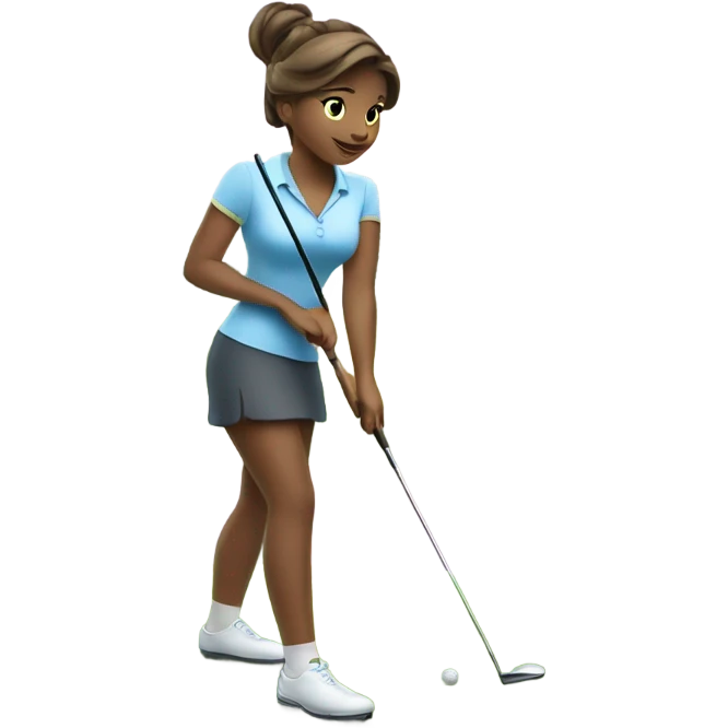 Disney princess playing golf emoji