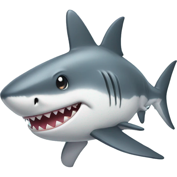 Shark with ribbon on hair emoji