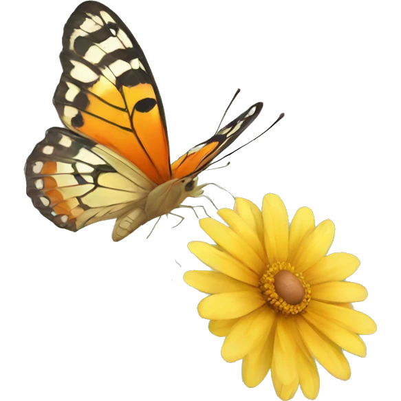 Butterfly on flower emoji