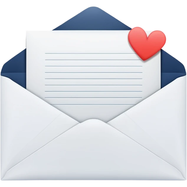 open envelope with visible letter, clean and iconic emoji