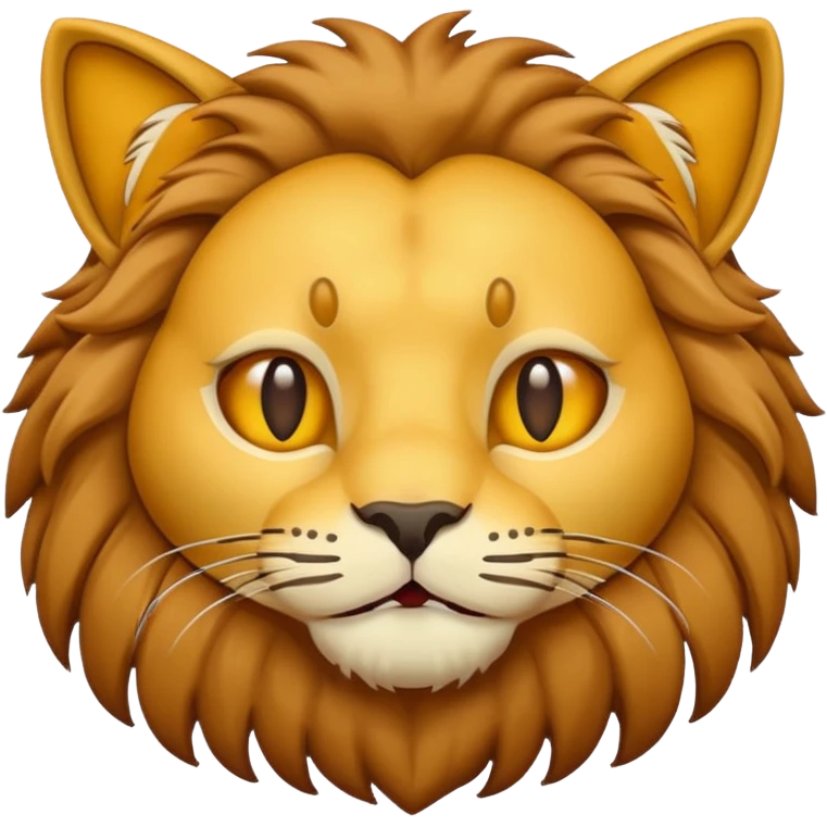 создай эмодзи лев с кошкой  emoji