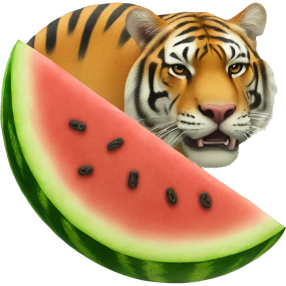 Watermelon bacon tiger  emoji