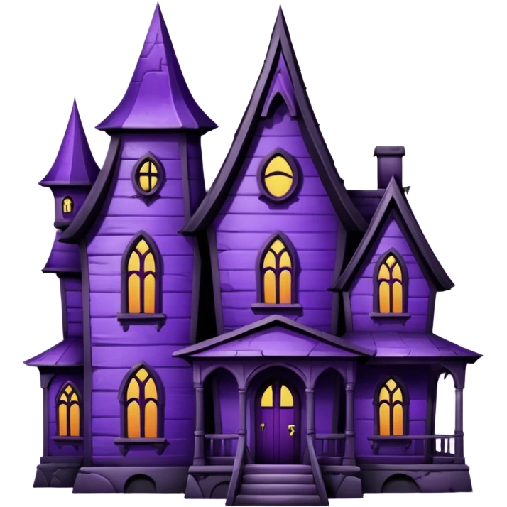 Purple haunted house emoji