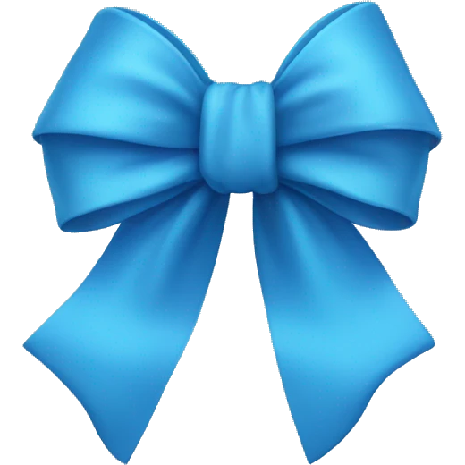 Blue bow emoji