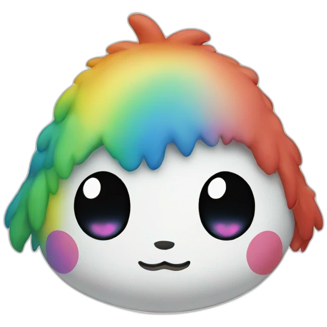 Pokemon with rainbow emoji