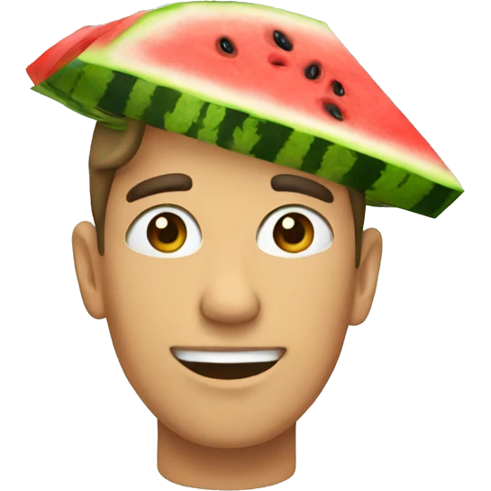 Watermelon hat emoji