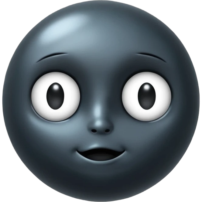 black pearl black colour solid black no eyes nose mouth  emoji