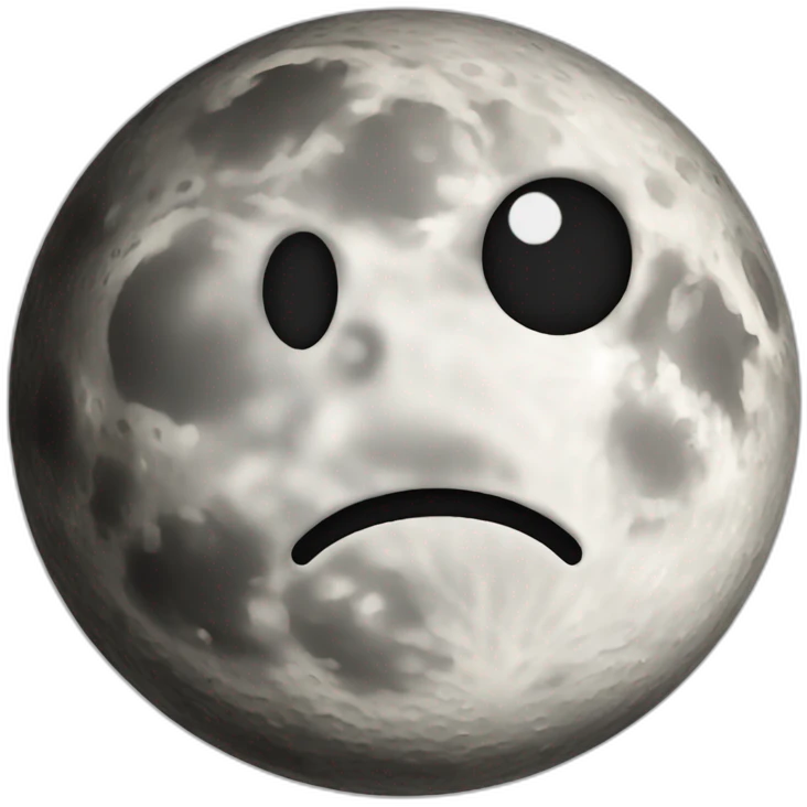Moon confused emoji