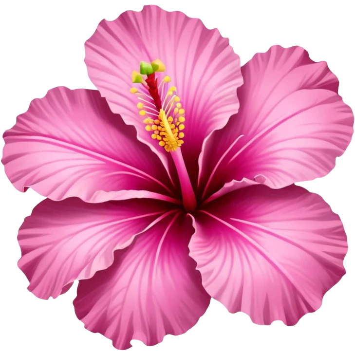 Pink hibiscus flower emoji