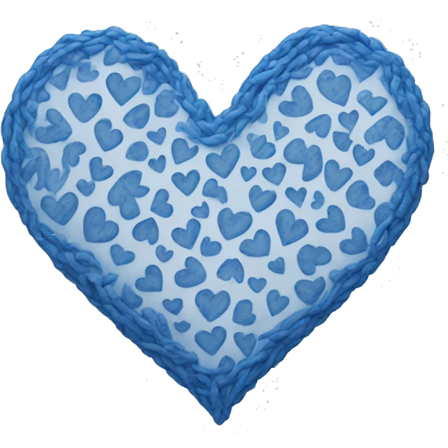 Heart in blue and white  emoji