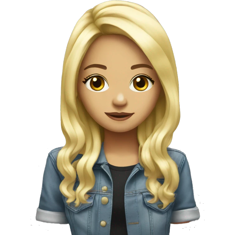 dj cute blonde girl emoji