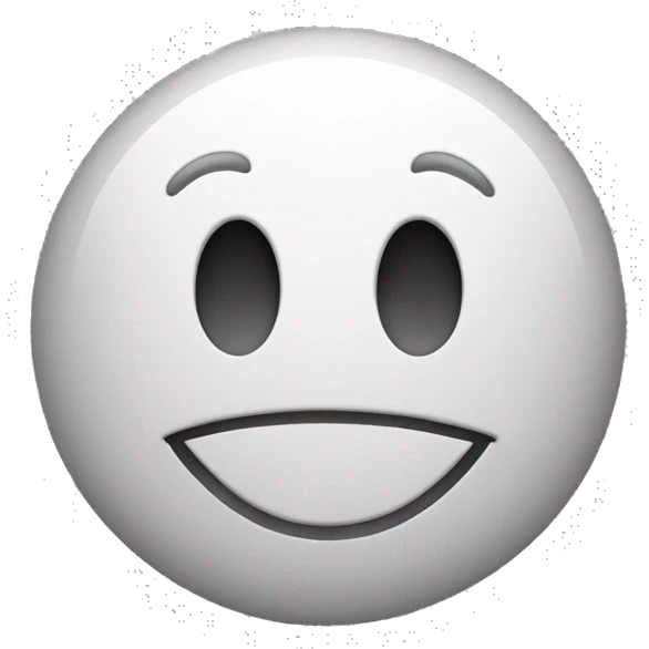 classic smiley face, but its sad. only in black and white. only outlines. no eyebrows and add a circle around it as its head emoji