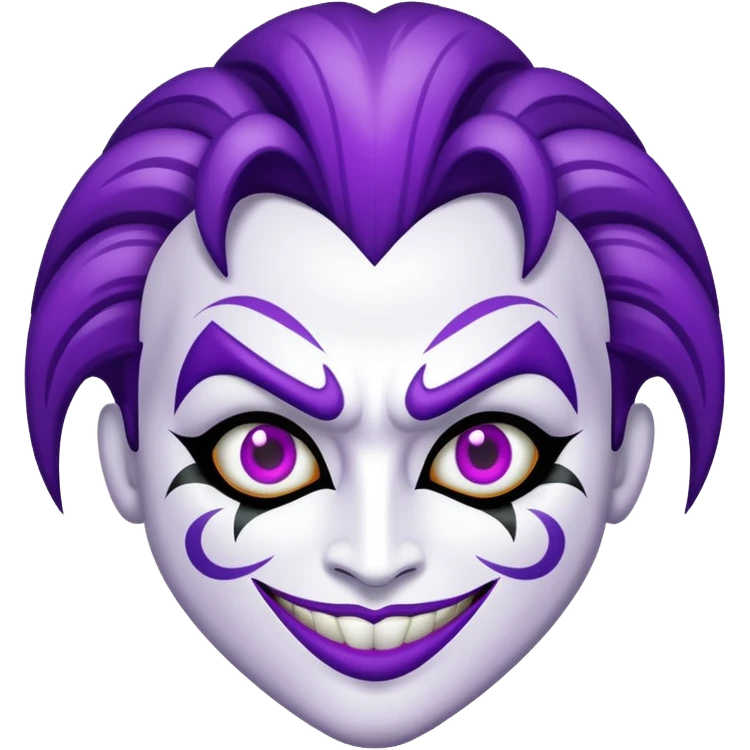 Glitter Purple and White Coringa Card emoji