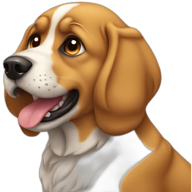 upset dog emoji