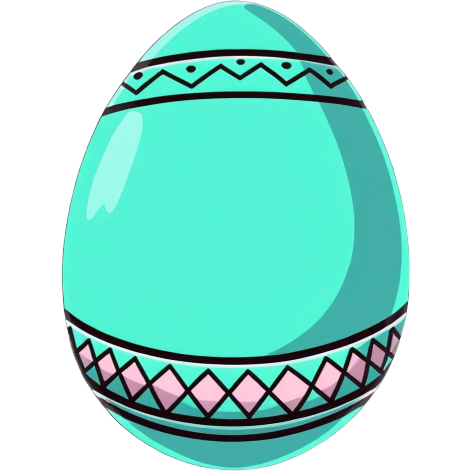 Easter egg with pattern emoji