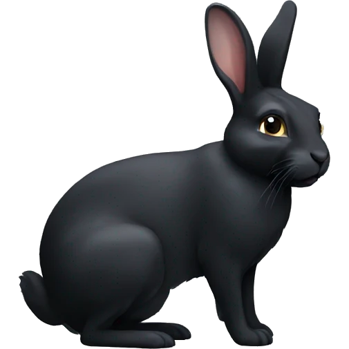 black rabbit emoji