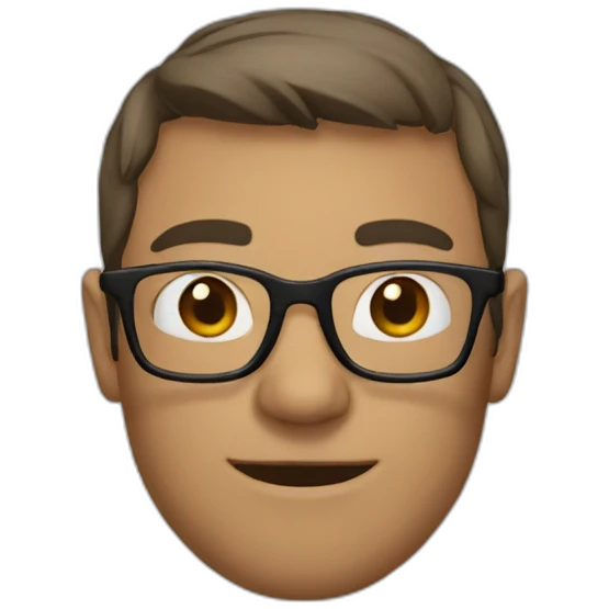 Guy with glasses emoji