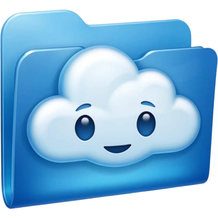 blue cloud folder emoji