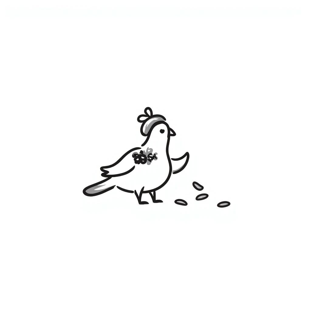 голубь, hand drawn doodle style emoji