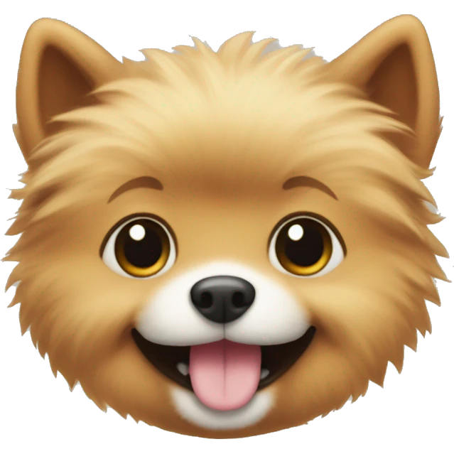 Pomeranae with a happy baby smiling face emoji
