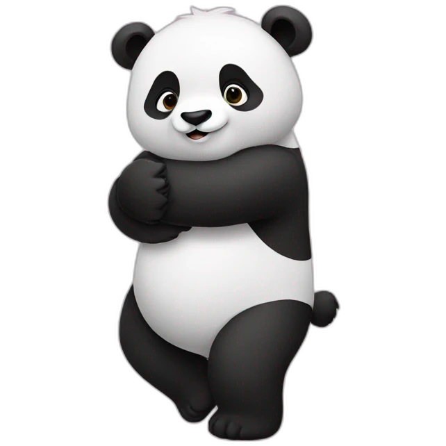 Panda hugs emoji