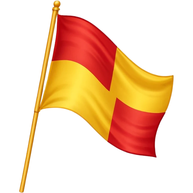  yellow and red flag  emoji
