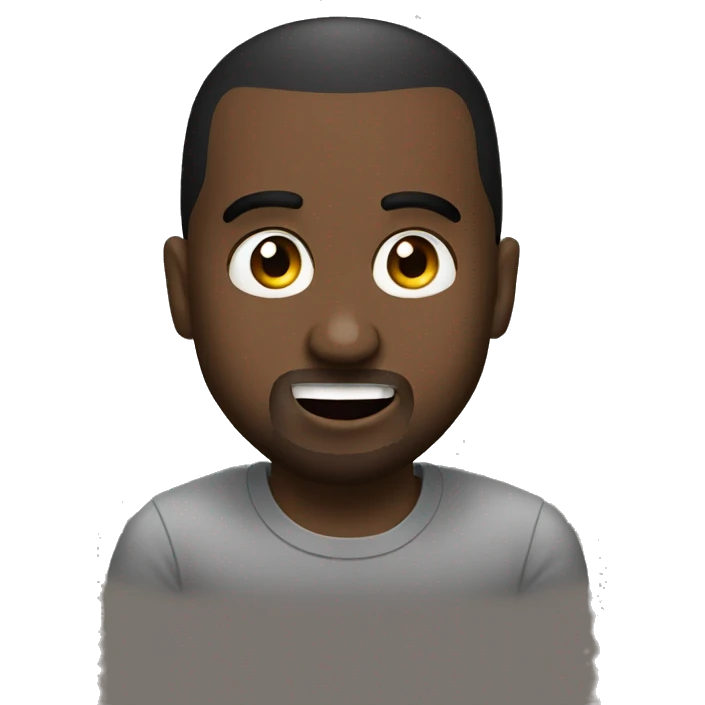 kanye west having fun emoji