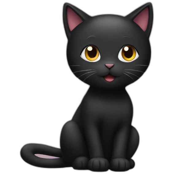 Train heartnet black cat emoji