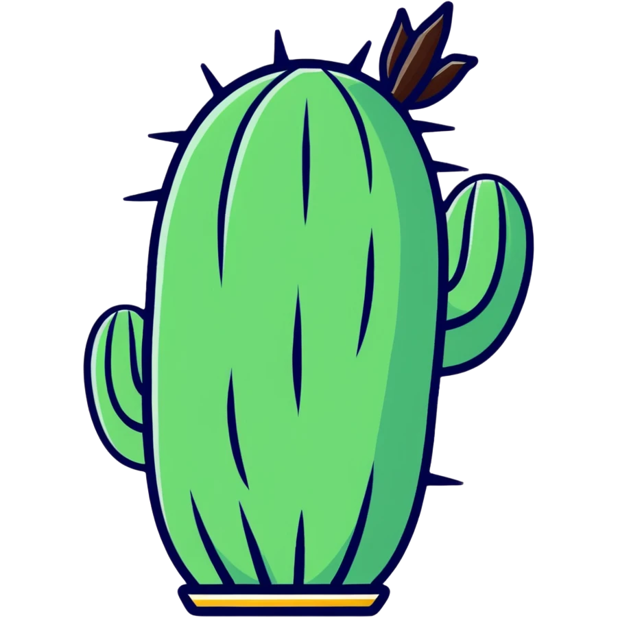 desert cactus with spikes emoji