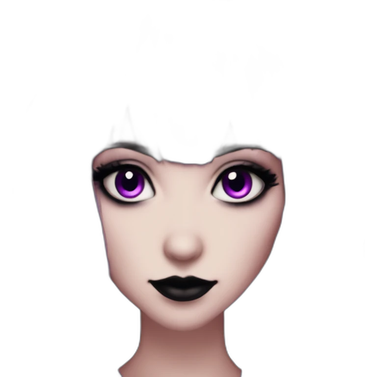 Elissabat -with bangs -long-hair-dark-plumpurple-and-black-vampire-goth-makeup-pinkeyes-romanticgothcloses emoji