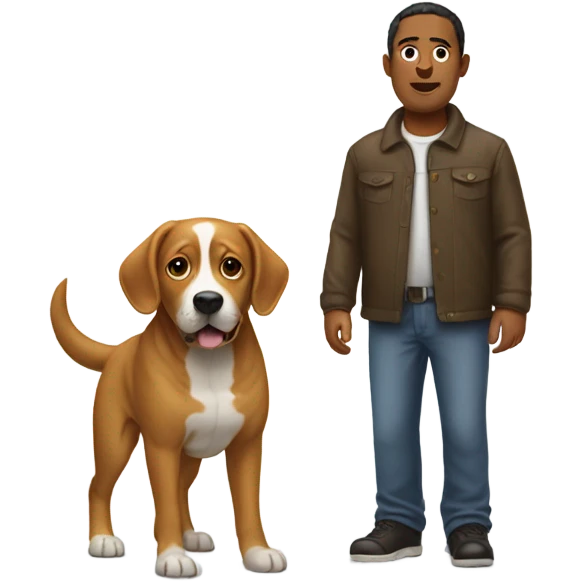 big forhead and a dog emoji
