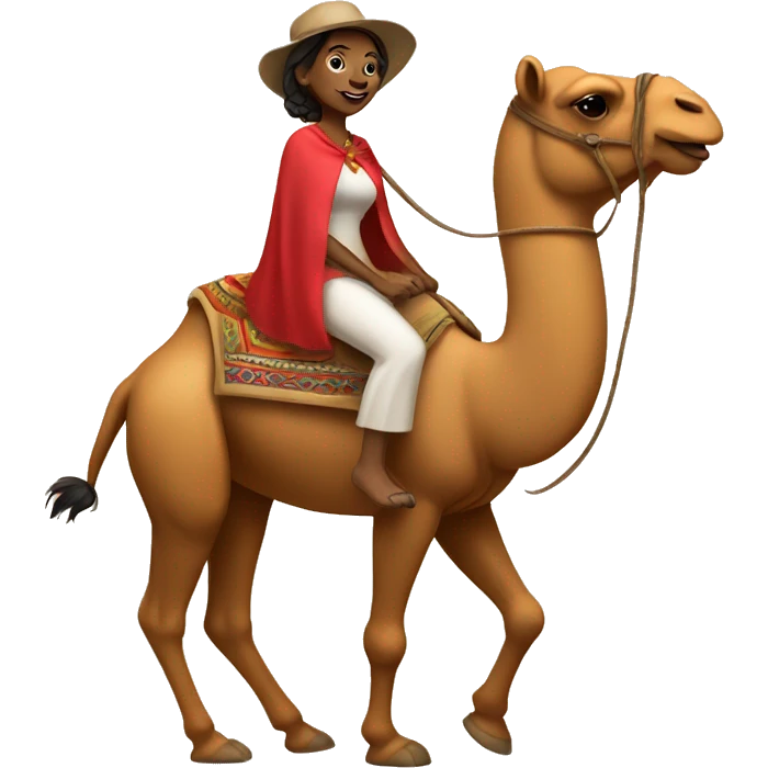 Senorita riding a camel emoji