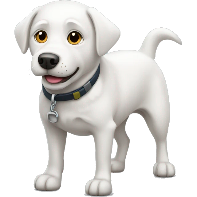 white disable dog emoji