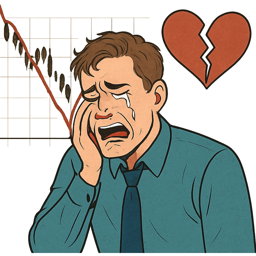 emotional, raw graphic of a broken heart emoji