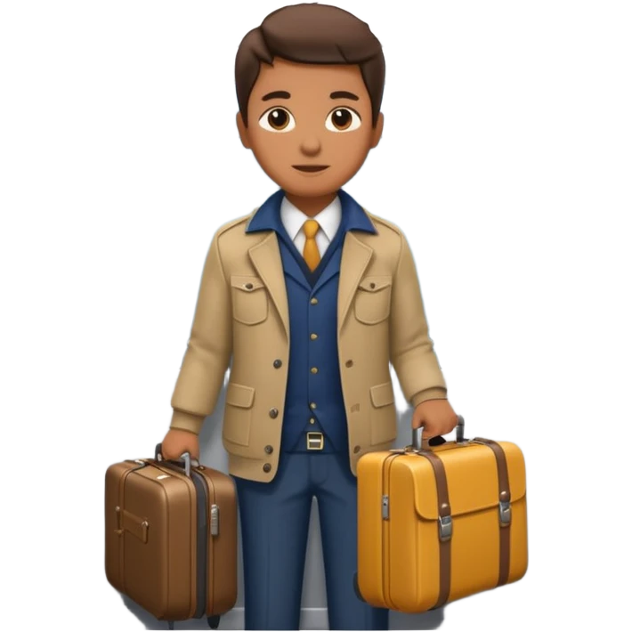 Rider with suitcase,Metro Riders, inside metro train, no transparent, with background,full image , negative transparent, positive background. emoji
