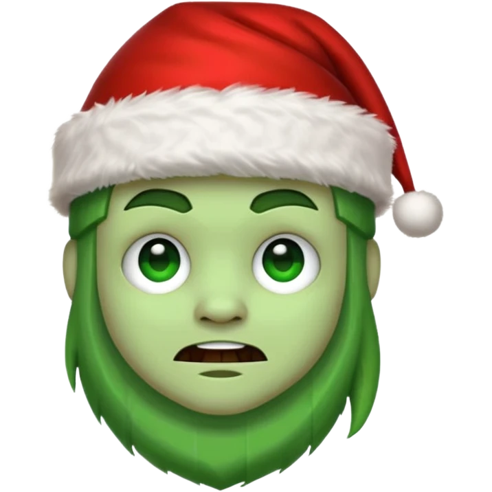 creeper with santa hat emoji