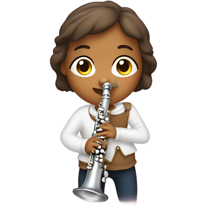  cute girl bear shaped clarinet emoji