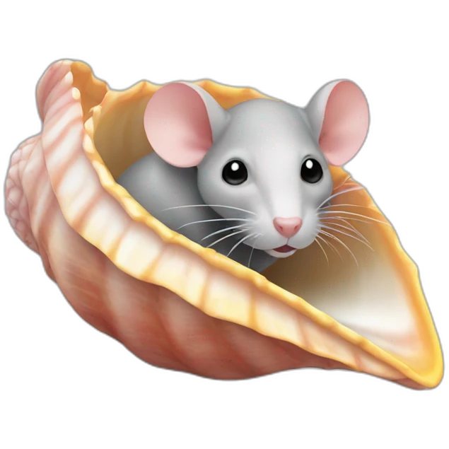 Rat in a conch shell emoji