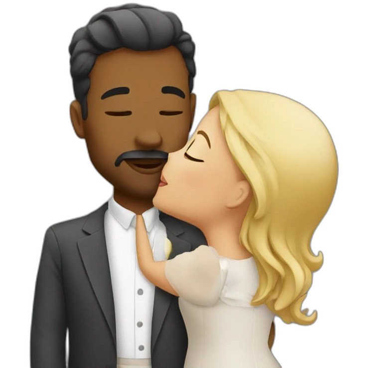 Wife kissing emoji
