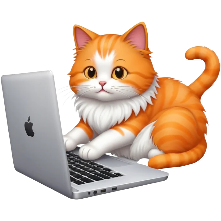Cat working on a laptop emoji